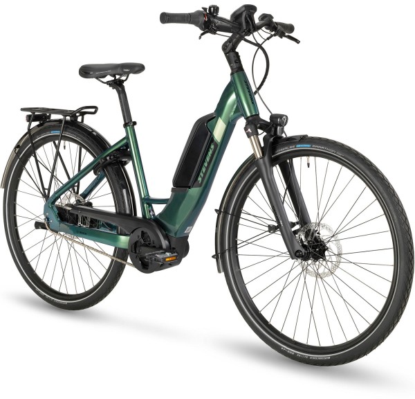 Stevens E-Courier Forma E-Bike, Electric Blue Green