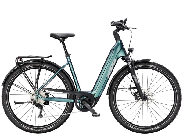 KTM Macina Gran 820 Wave E-Bike 2025, Green Purple Flip Matt