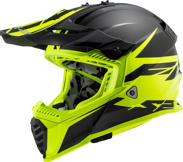 LS2 MX437 Fast Evo Roar Motocross Helm Gelb